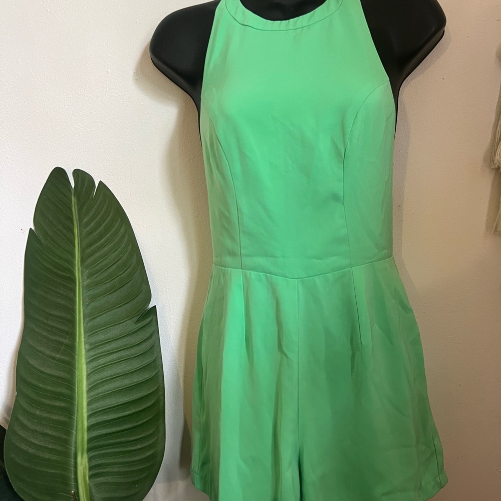 Green Sleeveless Jumpsuit